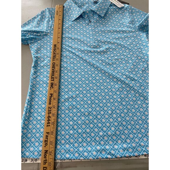 Seabreeze Long Sleeve Golf Polo Shirt Women MED Floral Print Blue Athleisure NEW - Picture 4 of 7